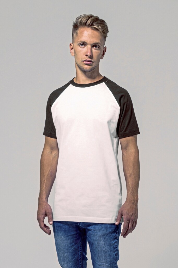 BUILD YOUR BRAND Raglan Contrast Tee | BY007