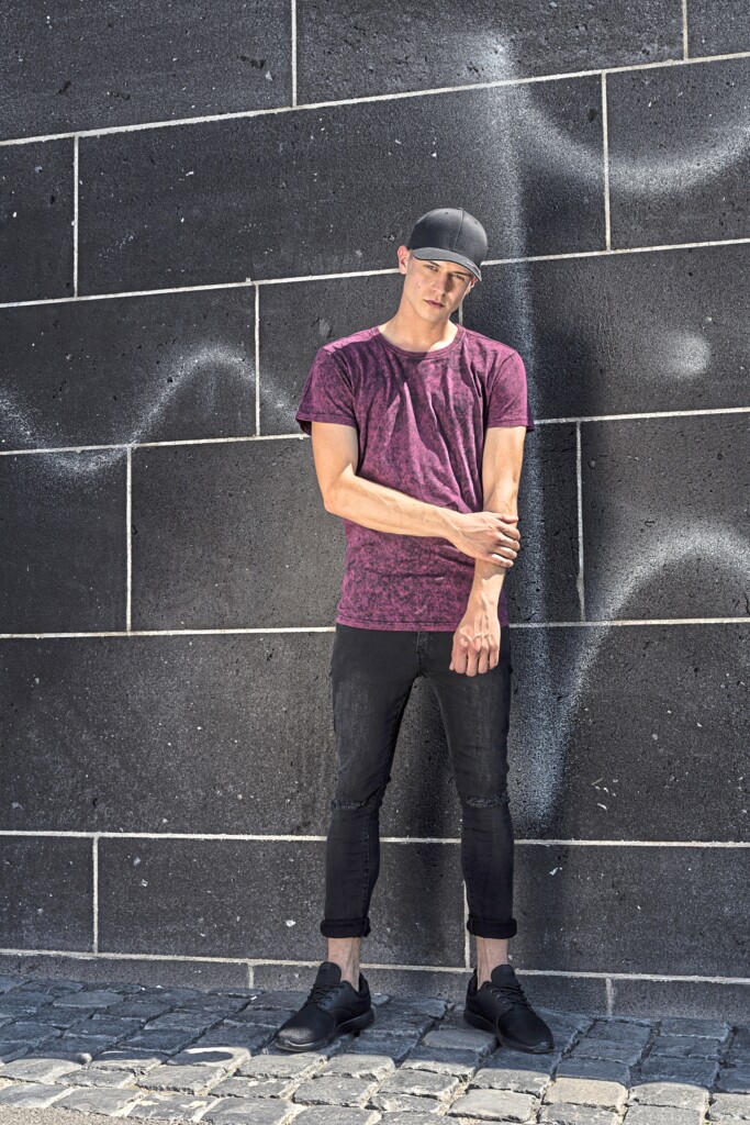 BUILD YOUR BRAND Acid Washed Tee | BY070