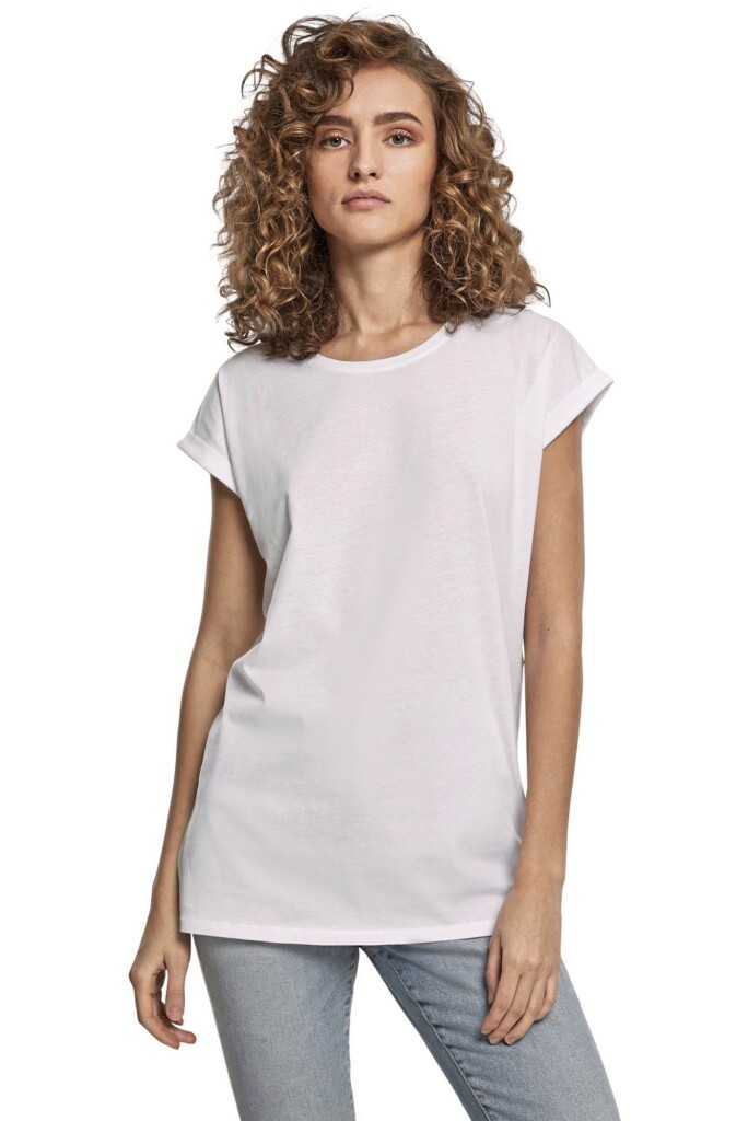 BUILD YOUR BRAND Ladies´ Organic Extended Shoulder Tee | BY138