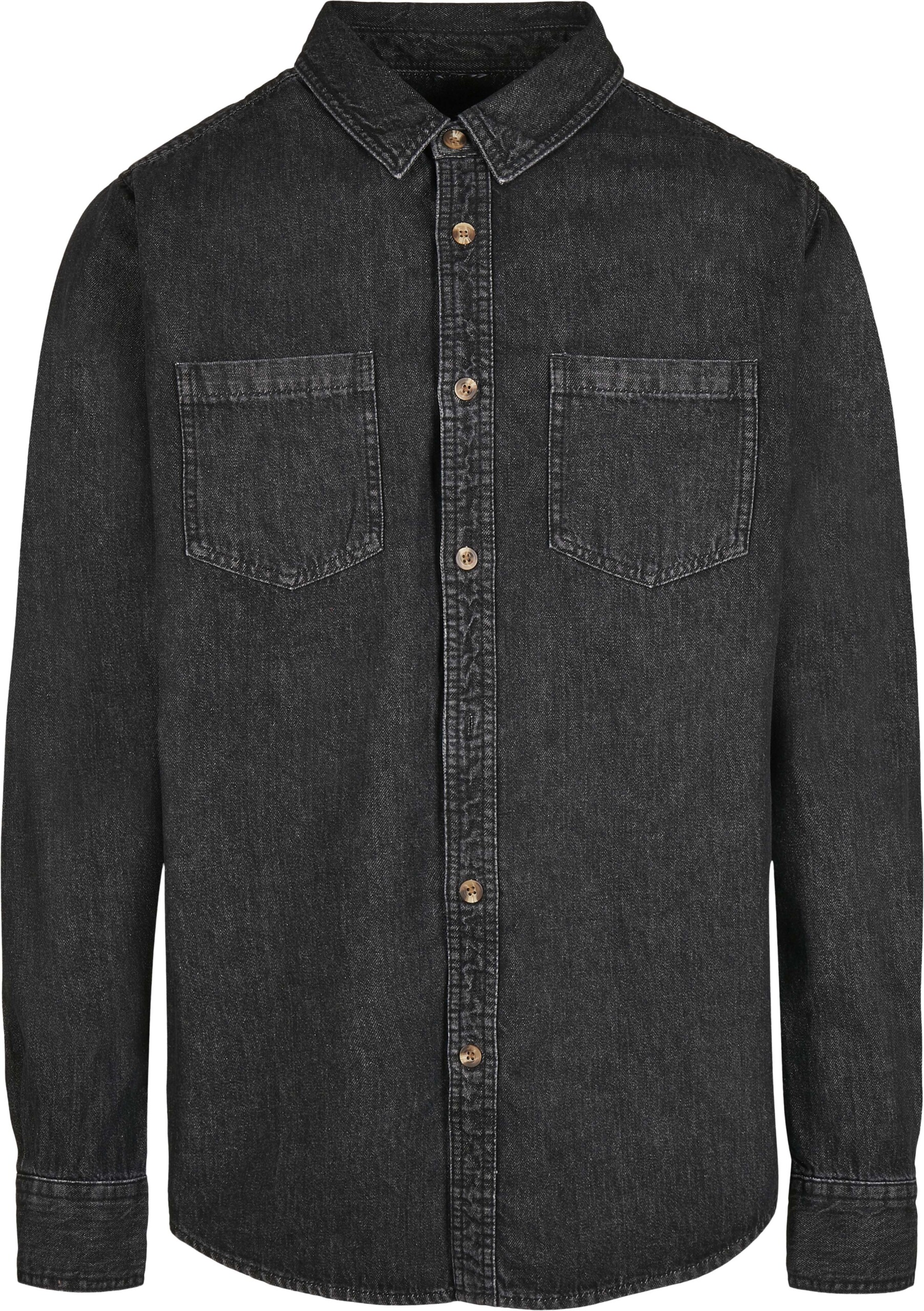 by152-1-front-build-your-brand-denim-shirt-digital BUILD YOUR BRAND Denim Shirt | BY152