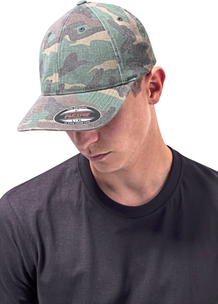 FLEXFIT Flexfit Garmet Washed Camo Cap | FX6977CA