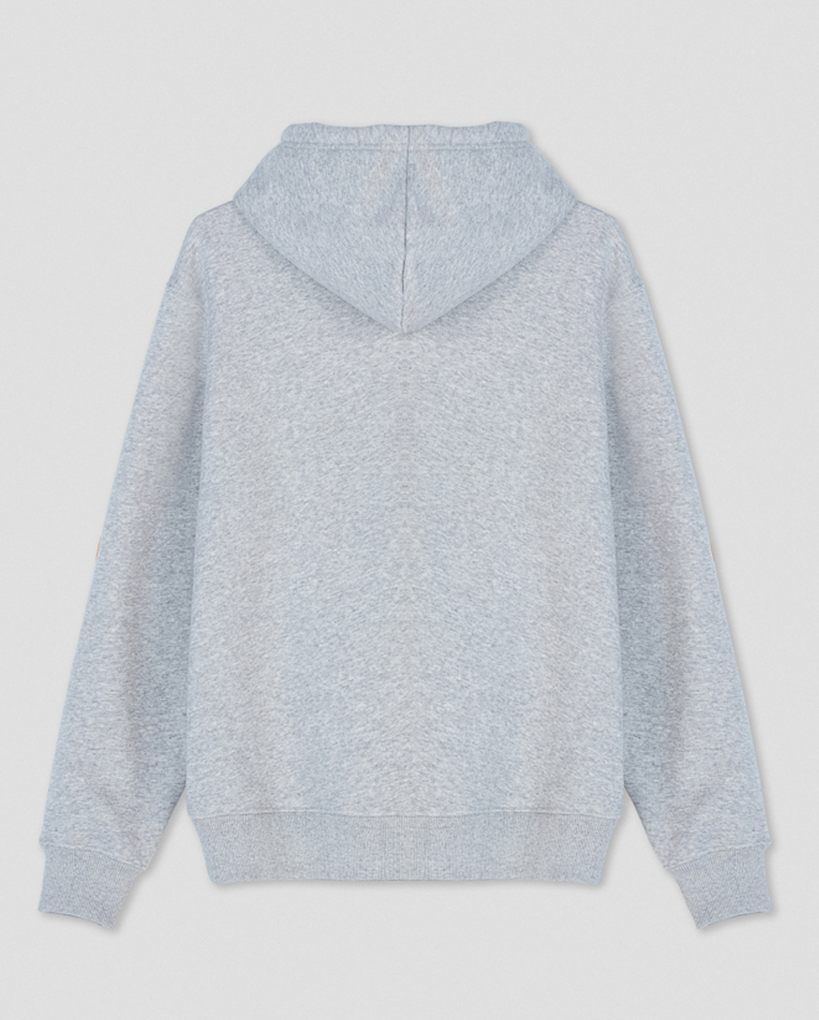 Organic Cotton Kapuzenpullover Made in EU / 340g/m², heather-grey / back Organic Cotton Kapuzenpullover Made in EU / 340g/m², heather-grey / back
