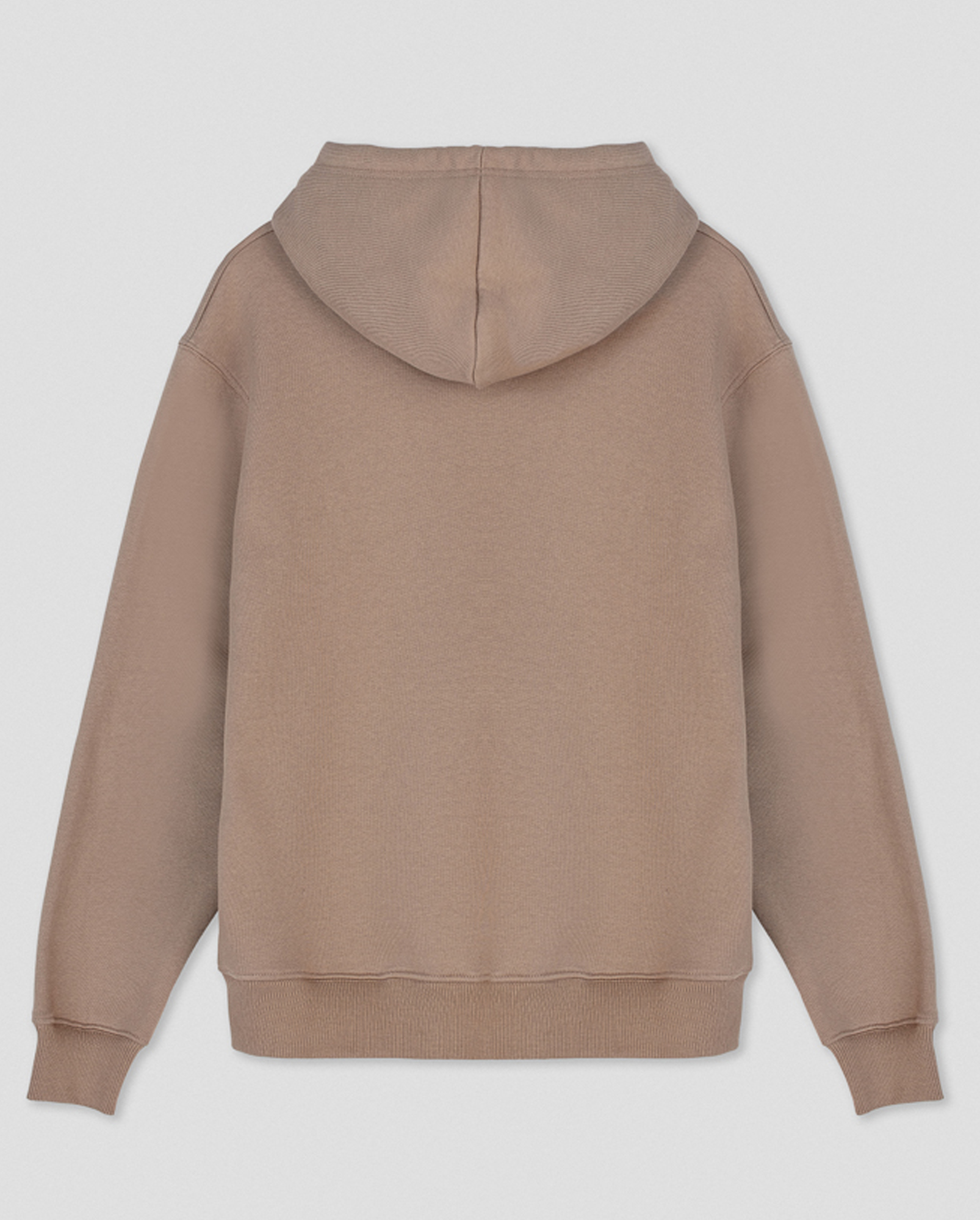 Brushed Fleece Kapuzenpullover Made in EU / 340g/m², latte-brown / back Brushed Fleece Kapuzenpullover Made in EU / 340g/m², latte-brown / back