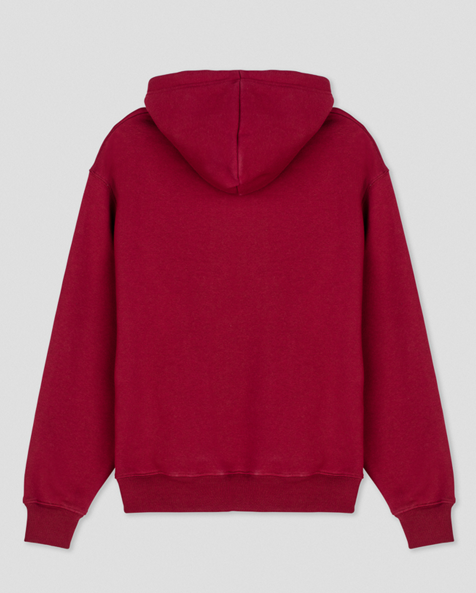 Nachhaltiger Kapuzenpullover, Made in EU / burgundy, back / 340g/m² Nachhaltiger Kapuzenpullover, Made in EU / burgundy, back / 340g/m²