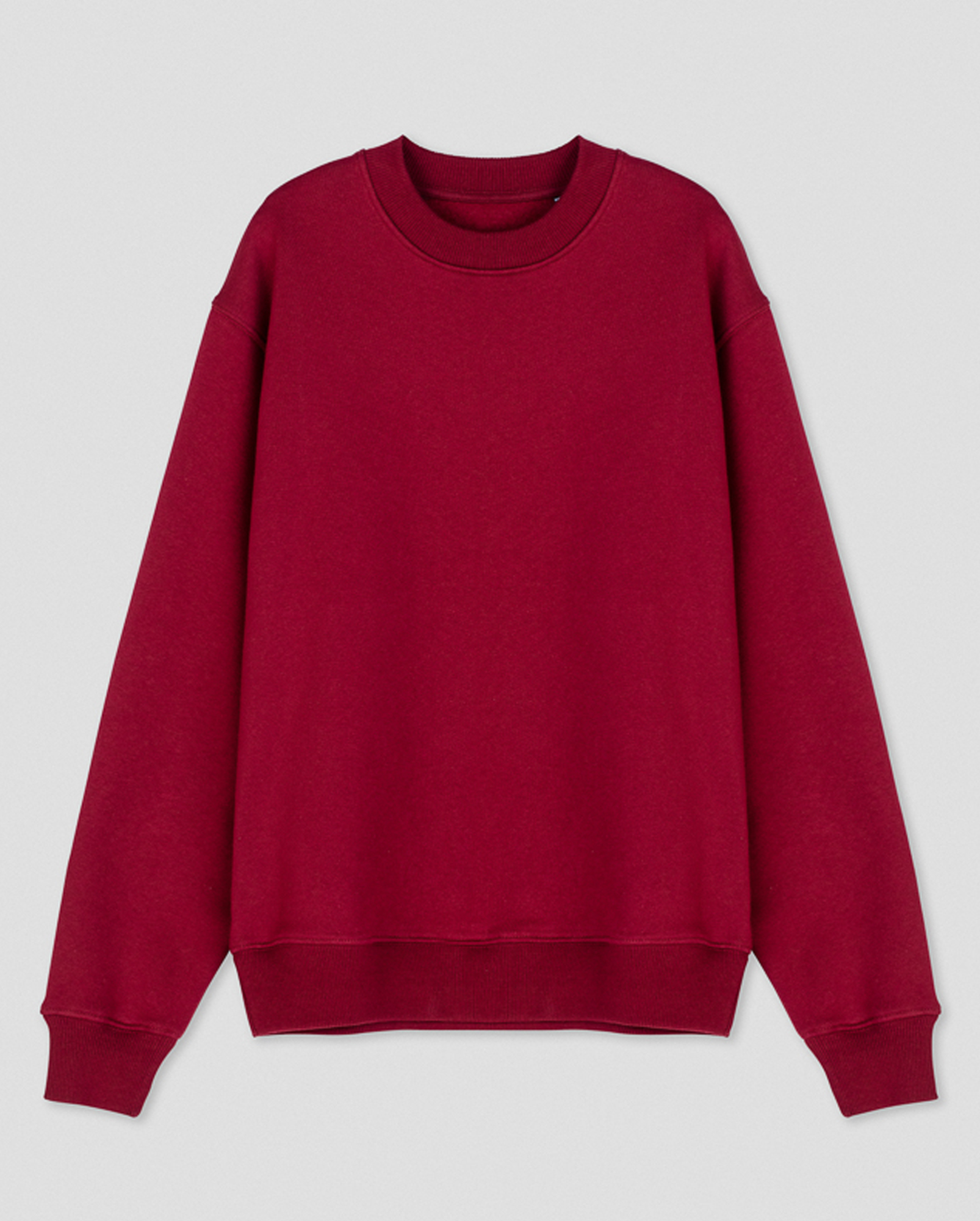 Sweatshirt aus Bio-Baumwolle / Made in Portugal, burgundy, front Sweatshirt aus Bio-Baumwolle / Made in Portugal, burgundy, front