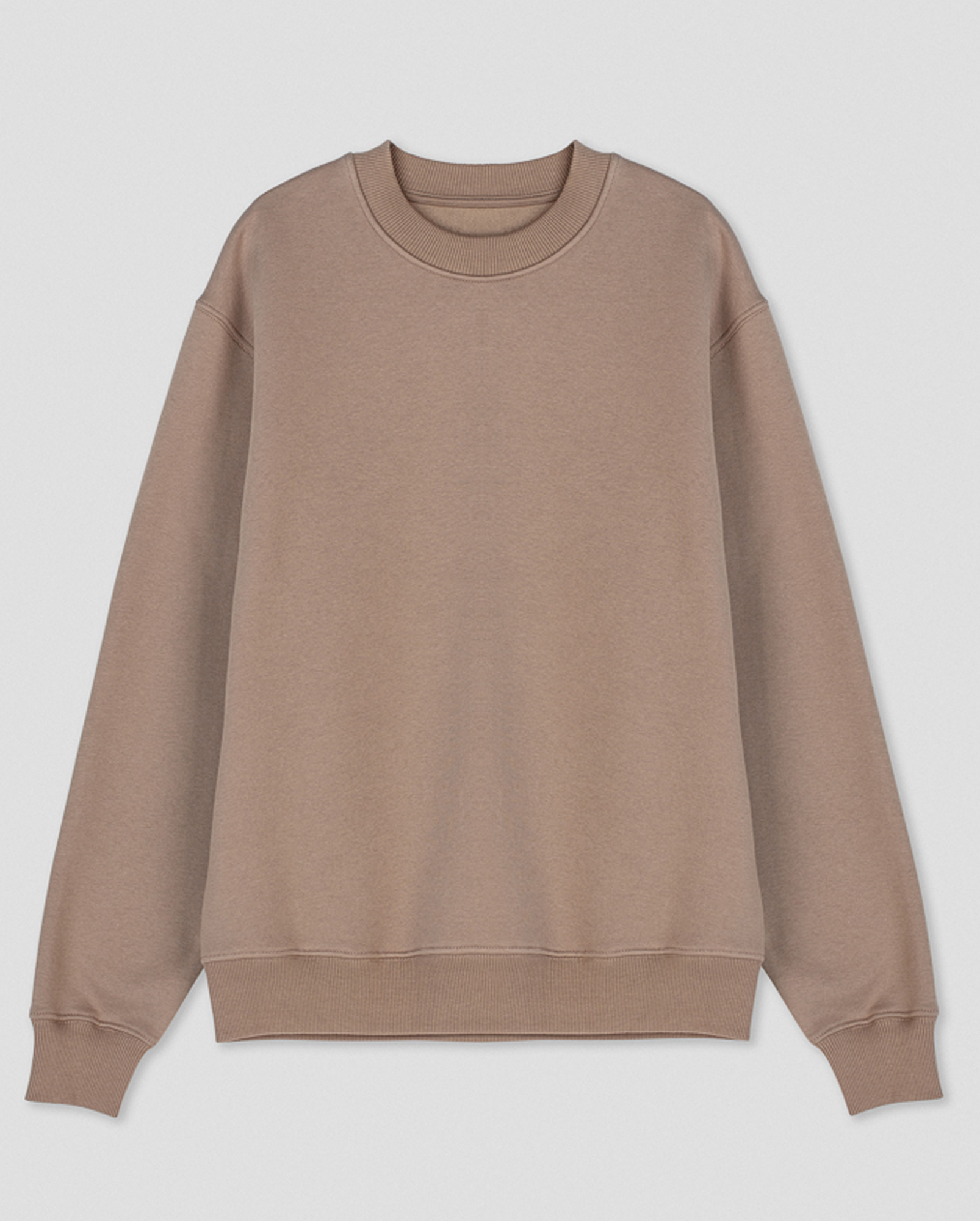 Sweatshirt aus Bio-Baumwolle / Made in Portugal, latte-brown, front Sweatshirt aus Bio-Baumwolle / Made in Portugal, latte-brown, front
