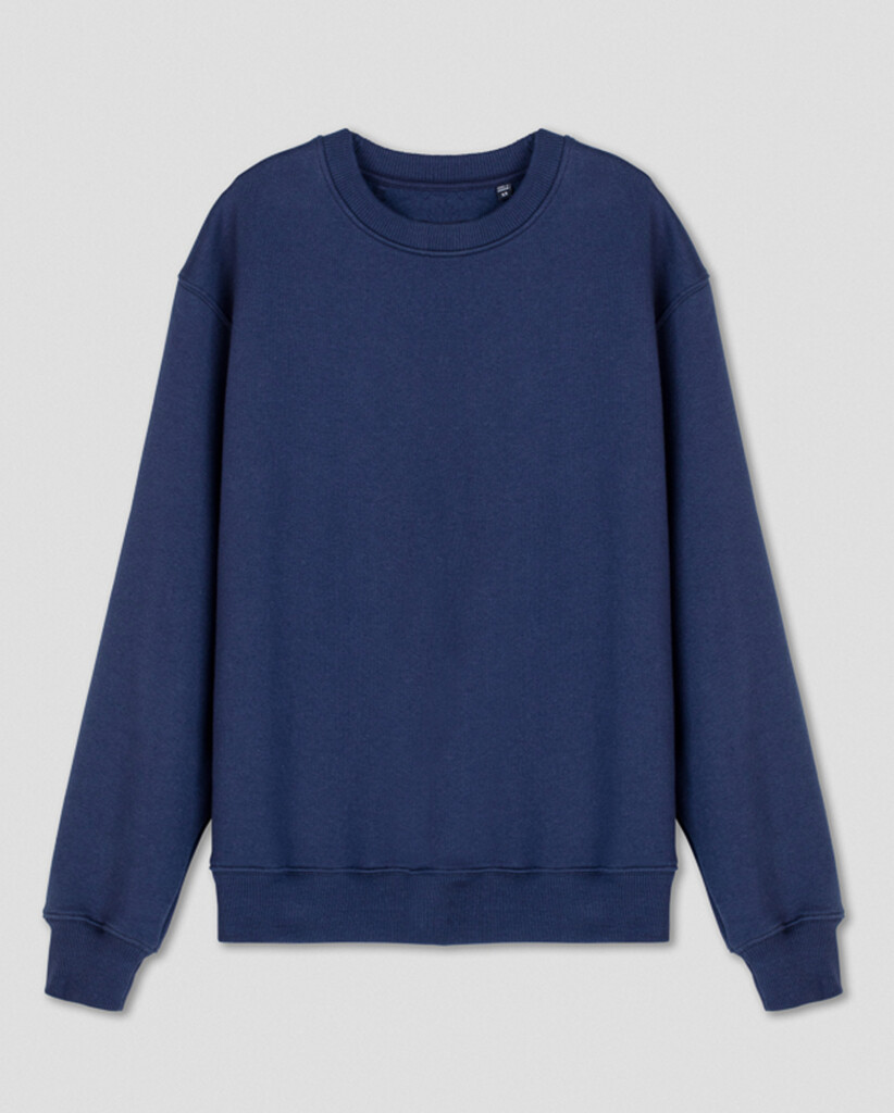 Sweatshirt aus Bio-Baumwolle, Made in EU, navy-blue, front