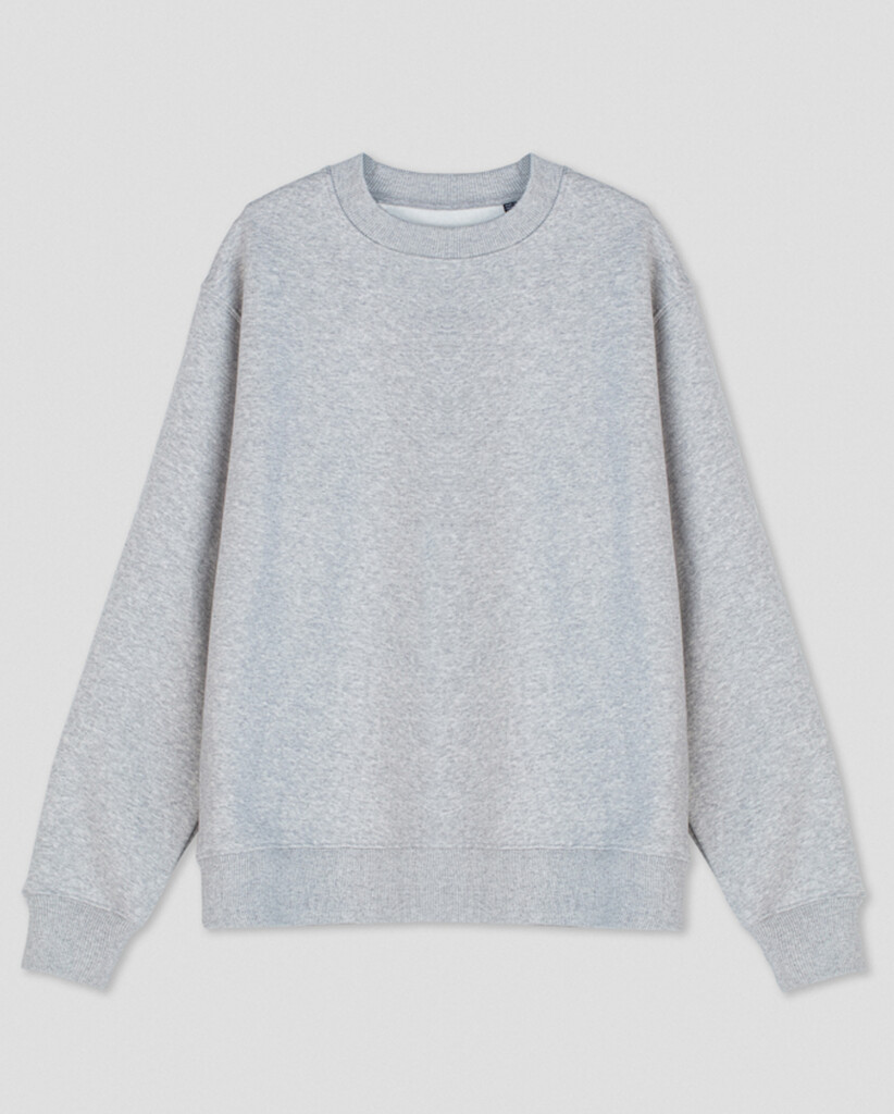 Brushed Fleece Bio Sweatshirt, heather-grey / front